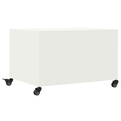 Salongbord Sofabord Hvit 68x50x43,5 cm stål