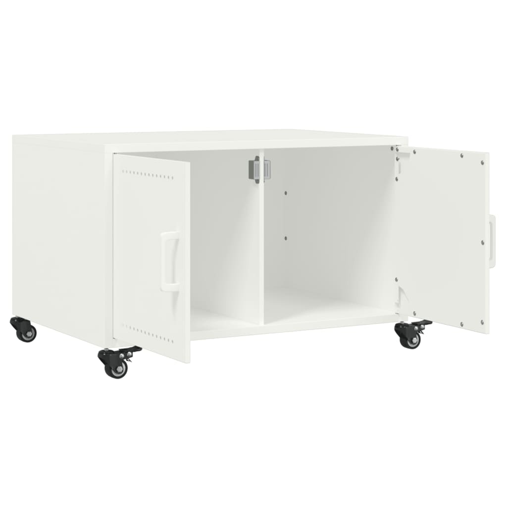Salongbord Sofabord Hvit 68x50x43,5 cm stål