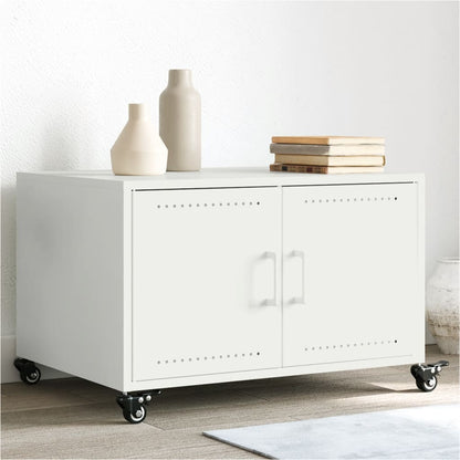 Salongbord Sofabord Hvit 68x50x43,5 cm stål