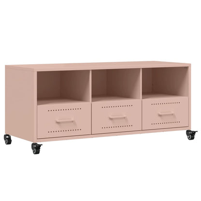 TV-Møbel DIV. TV-benk rosa 100,5x39x43,5 cm stål