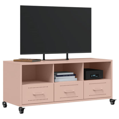 TV-Møbel DIV. TV-benk rosa 100,5x39x43,5 cm stål
