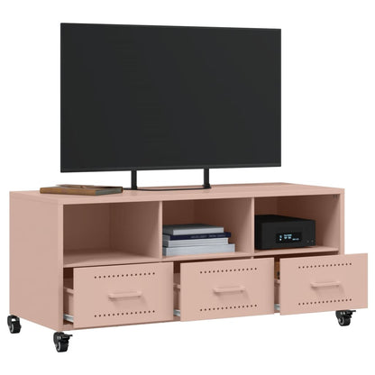 TV-Møbel DIV. TV-benk rosa 100,5x39x43,5 cm stål