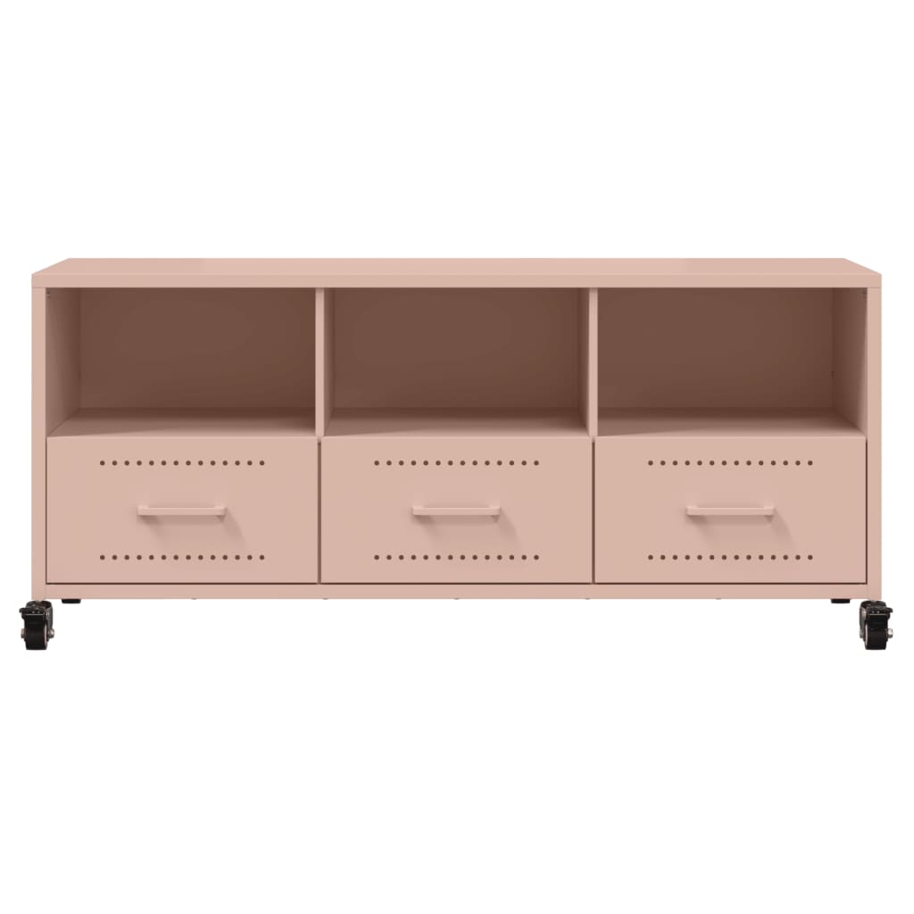 TV-Møbel DIV. TV-benk rosa 100,5x39x43,5 cm stål