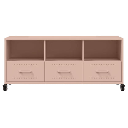 TV-Møbel DIV. TV-benk rosa 100,5x39x43,5 cm stål