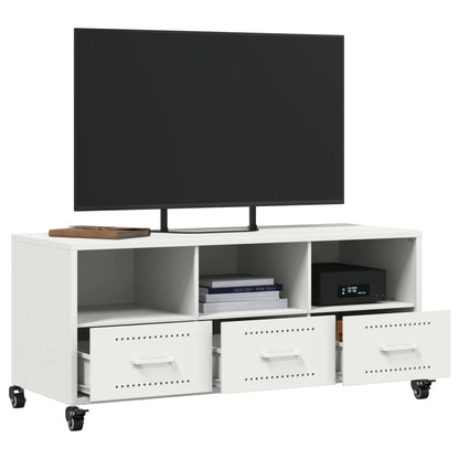 TV-Møbel DIV. TV-benk Hvit 100,5x39x43,5 cm stål