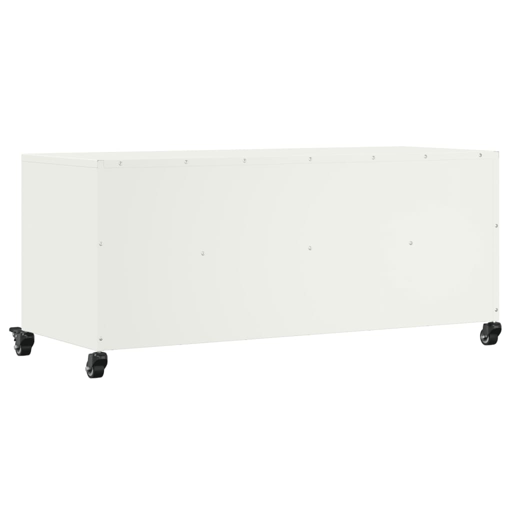 TV-Møbel DIV. TV-benk Hvit 100,5x39x43,5 cm stål