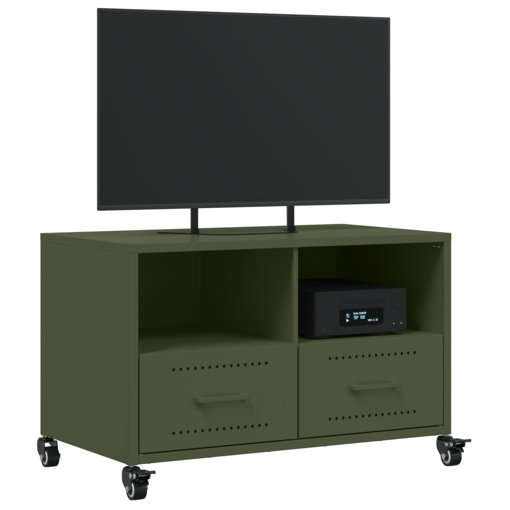 TV-Møbel DIV. TV-benk olivengrønn 68x39x43,5 cm stål