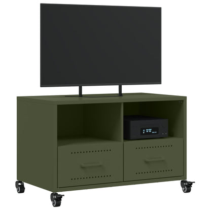TV-Møbel DIV. TV-benk olivengrønn 68x39x43,5 cm stål