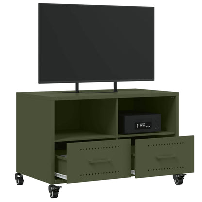 TV-Møbel DIV. TV-benk olivengrønn 68x39x43,5 cm stål