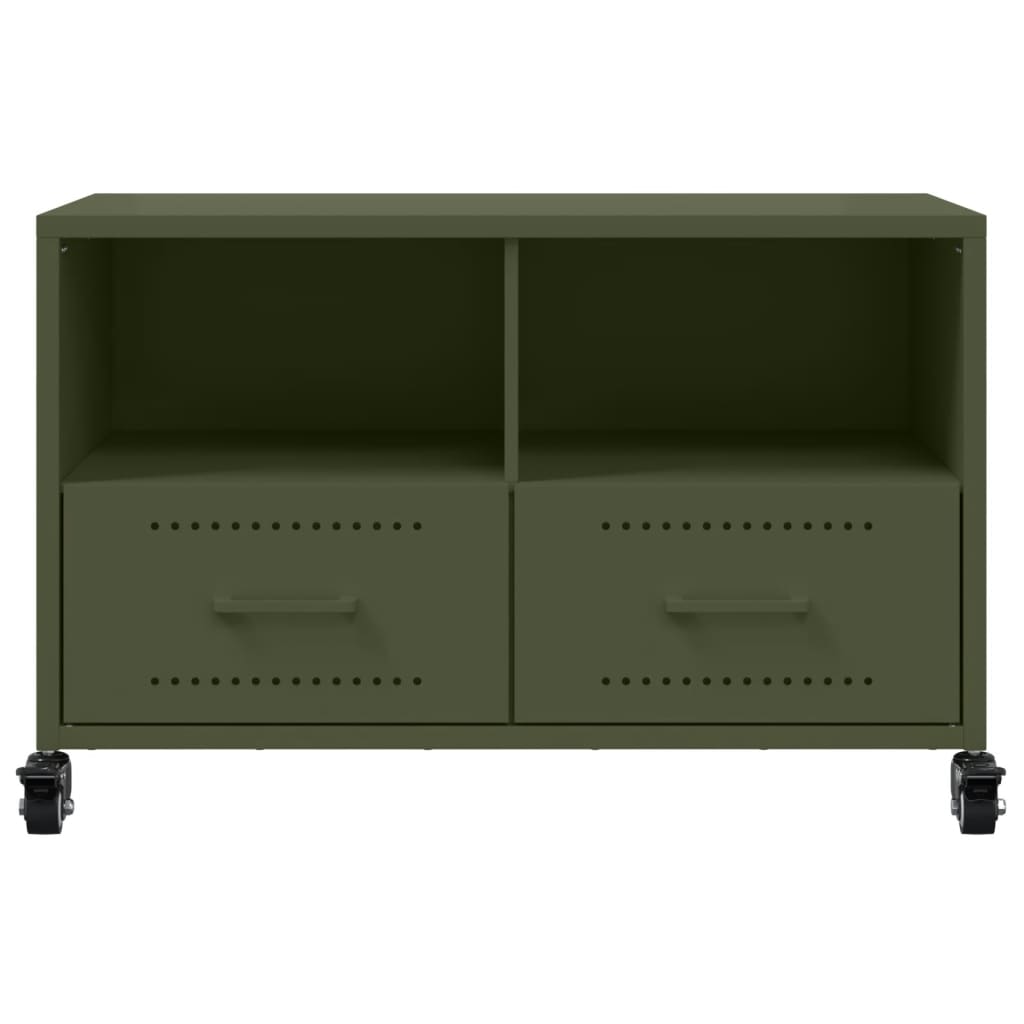 TV-Møbel DIV. TV-benk olivengrønn 68x39x43,5 cm stål