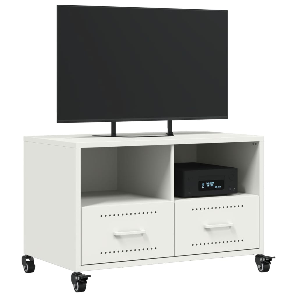 TV-Møbel DIV. TV-benk Hvit 68x39x43,5 cm stål