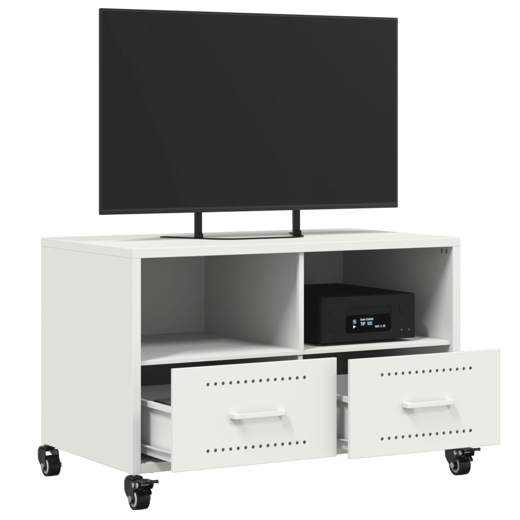 TV-Møbel DIV. TV-benk Hvit 68x39x43,5 cm stål