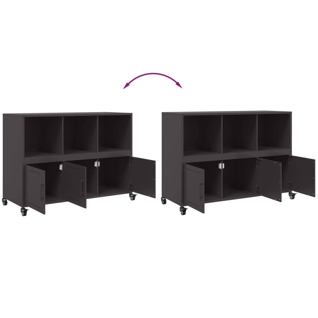 Skjenk DIV. Svart 100,5x39x72 cm stål