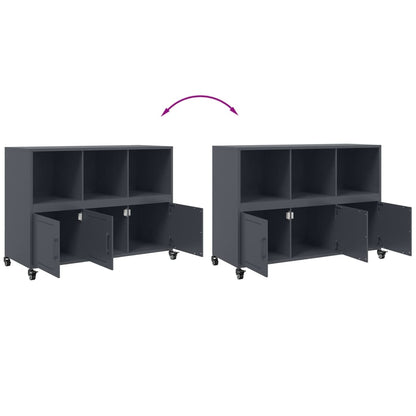 Skjenk DIV. antrasitt 100,5x39x72 cm stål