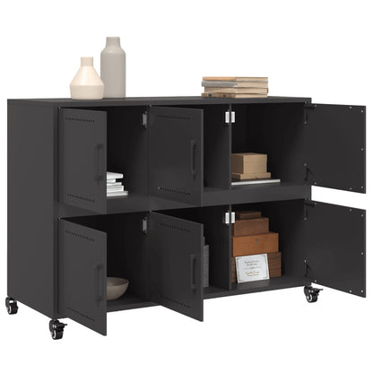 Skjenk DIV. Svart 100,5x39x72 cm stål