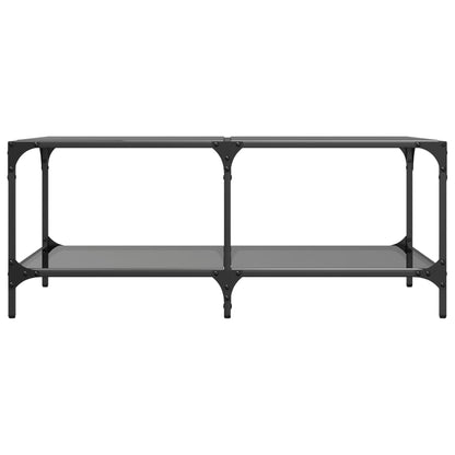 Salongbord Sofabord DIV. med Svart glassplate 98,5x50x40 cm stål