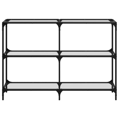 Avlastningsbord Konsollbord DIV. med gjennomsiktig glassplate 118,5x30x81 cm stål