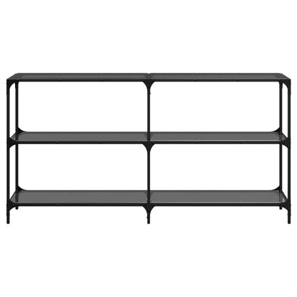Avlastningsbord Konsollbord DIV. med Svart glassplate 158,5x30x81 cm stål
