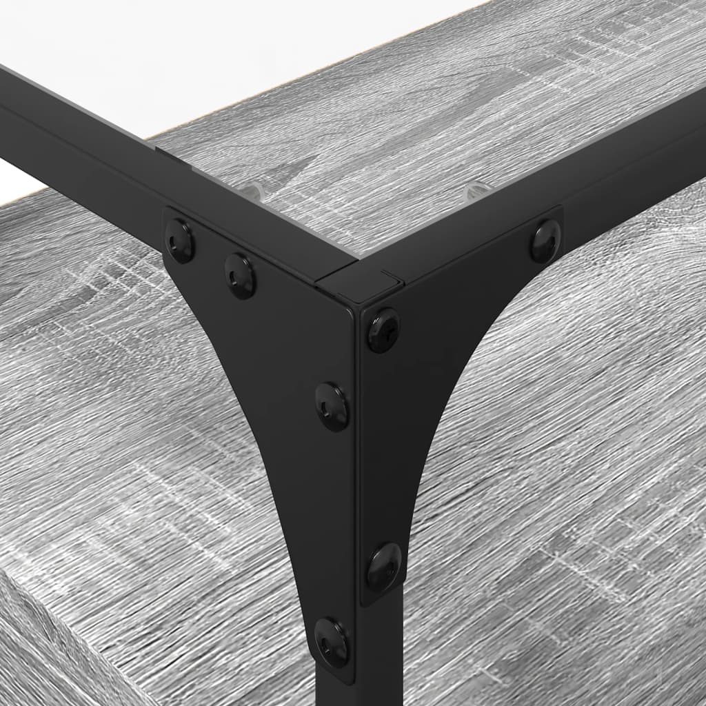 TV-Møbel Sonoma Grå Tv-benk med glasstopp 60x35x51 cm