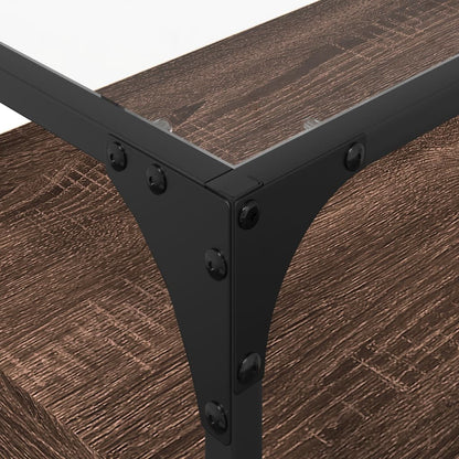 TV-Møbel Brun Eik Tv-benk med glasstopp 60x35x51 cm