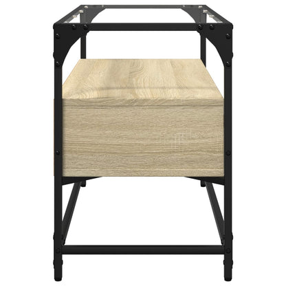 TV-Møbel Sonoma Eik Tv-benk med glasstopp 80x35x51 cm