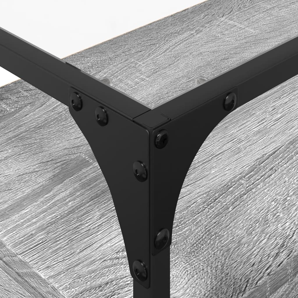 TV-Møbel Sonoma Grå TV-benk med glasstopp 80x35x51 cm