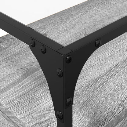 TV-Møbel Sonoma Grå TV-benk med glasstopp 80x35x51 cm