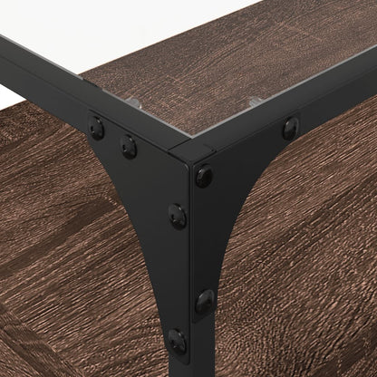 TV-Møbel Brun Eik Tv-benk med glasstopp 80x35x51 cm