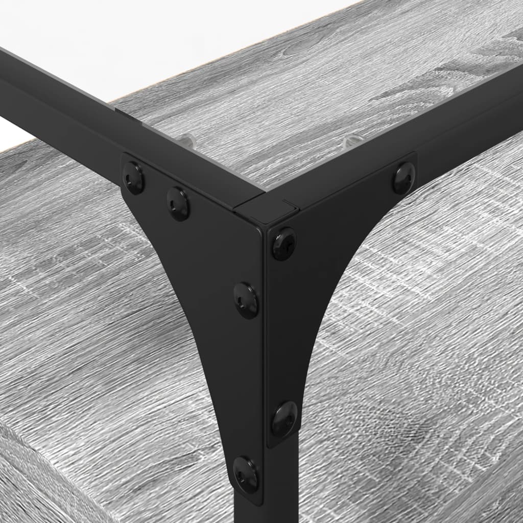 TV-Møbel Sonoma Grå TV-benk med glasstopp 98x35x51 cm