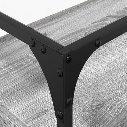 TV-Møbel Sonoma Grå TV-benk med glasstopp 98x35x51 cm