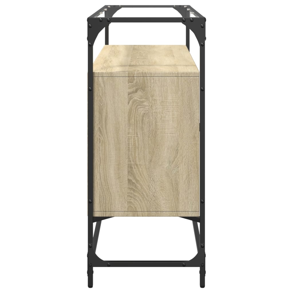 Skjenk Sonoma Eik med glasstopp 98x35x81 cm