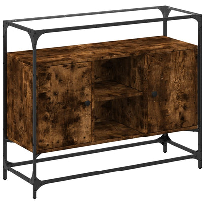 Skjenk Røkt Eik med glasstopp 98x35x81 cm
