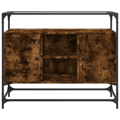 Skjenk Røkt Eik med glasstopp 98x35x81 cm