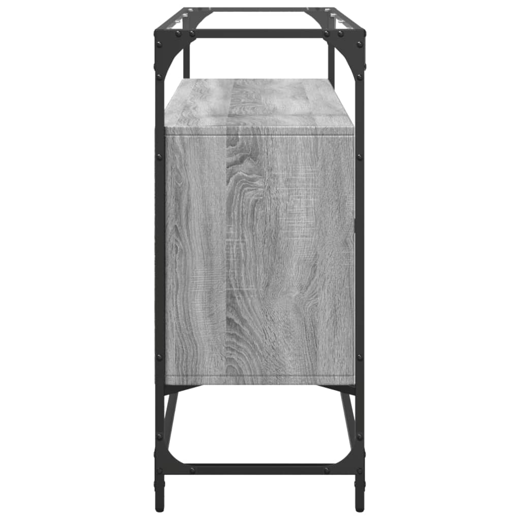 Skjenk Sonoma Grå med glasstopp 98x35x81 cm