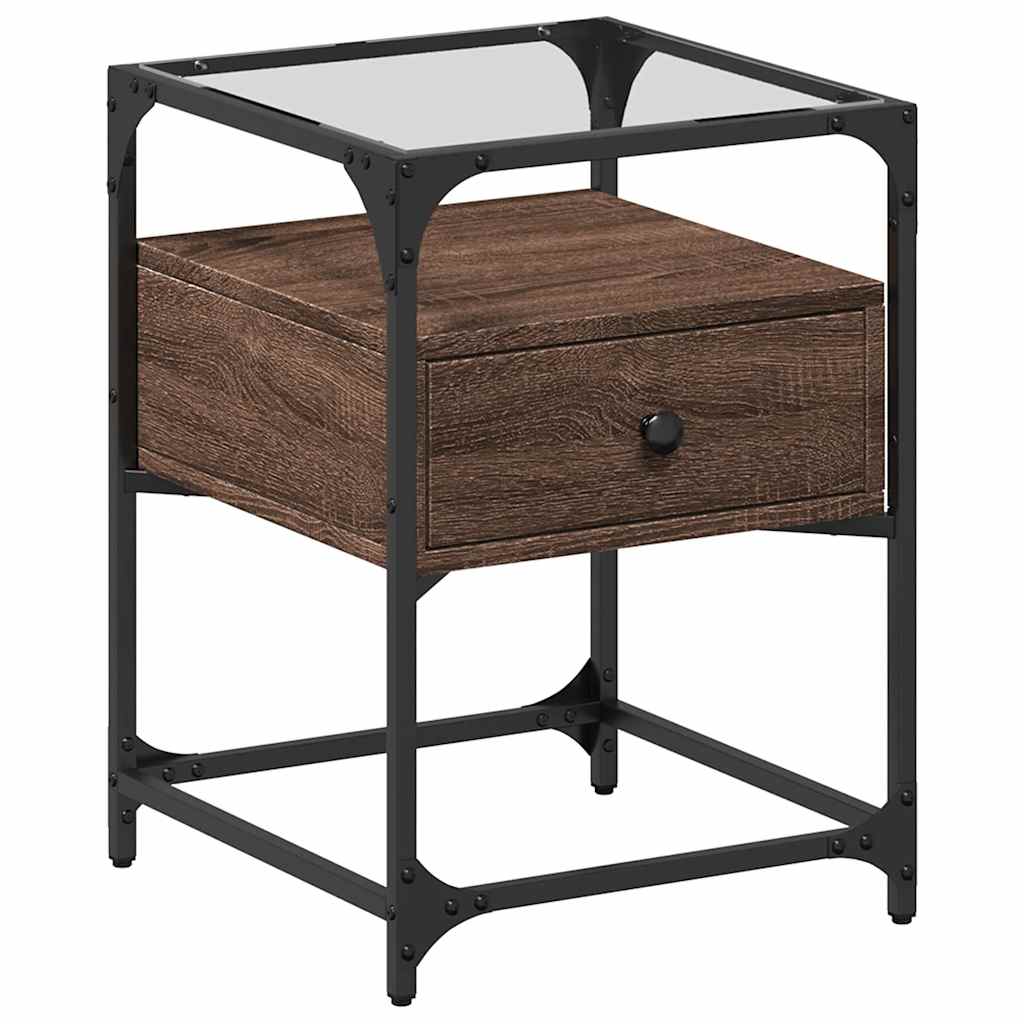 Nattbord Sengbord Brun Eik 40x40x55 cm