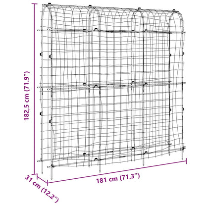 Hageespalier for klatreplanter 3 stk U-ramme stål
