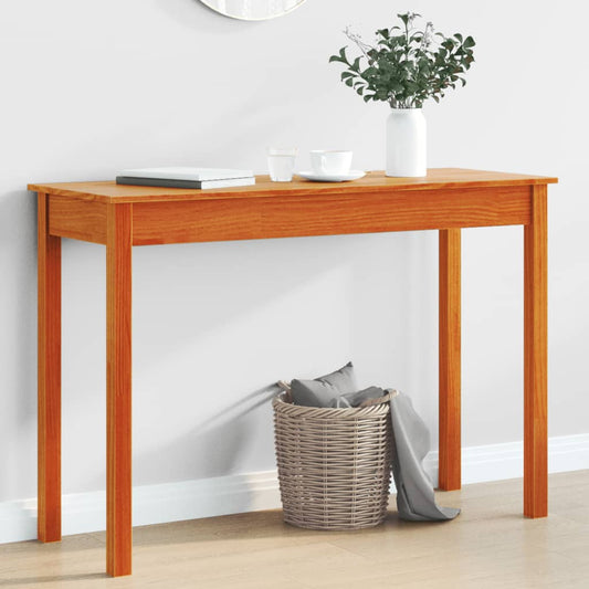 Avlastningsbord Konsollbord Tre voksbrun 110x40x75 cm heltre furu