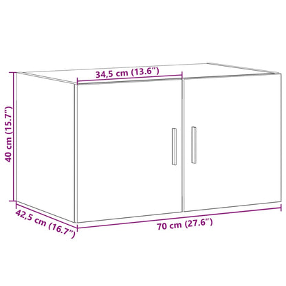 Veggskap Svart 70x42,5x40 cm