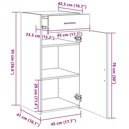 Skap Hvit 45x42,5x93 cm