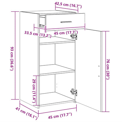 Skjenk Betonggrå 45x42,5x93 cm