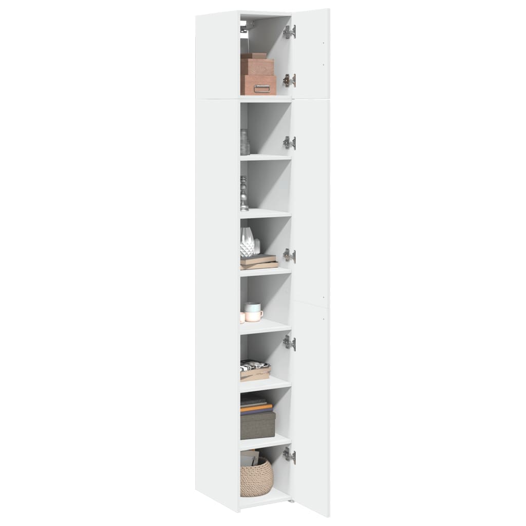 Skap Hvit 30x42,5x225 cm