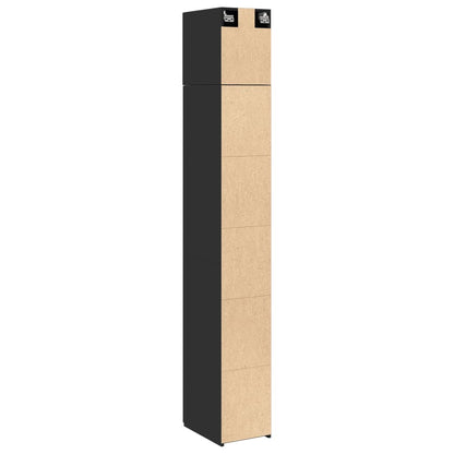 Skap Svart 30x42,5x225 cm