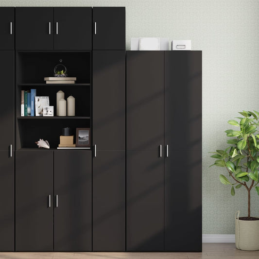 Skap Svart 30x42,5x225 cm