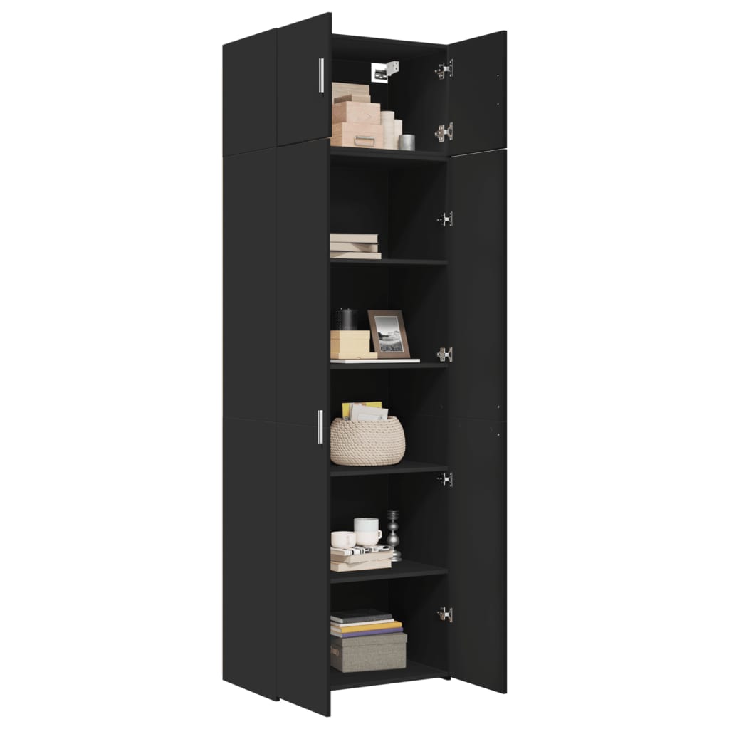 Skap Svart 70x42,5x225 cm