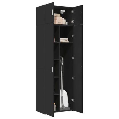 Skap Svart 70x42,5x225 cm