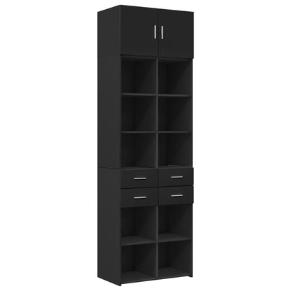 Skap Svart 70x42,5x225 cm