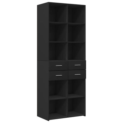 Skap Svart 70x42,5x225 cm