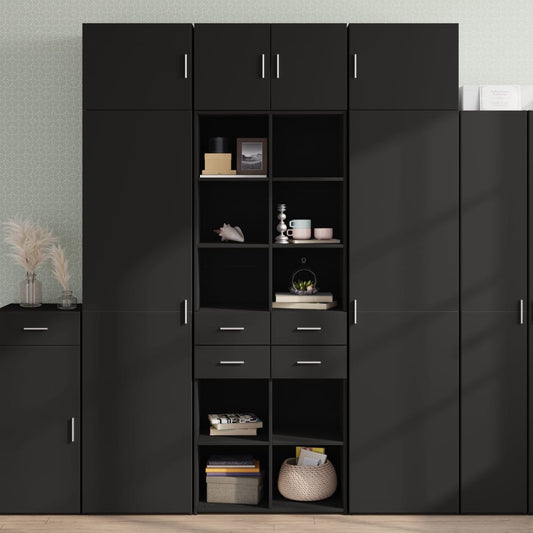 Skap Svart 70x42,5x225 cm