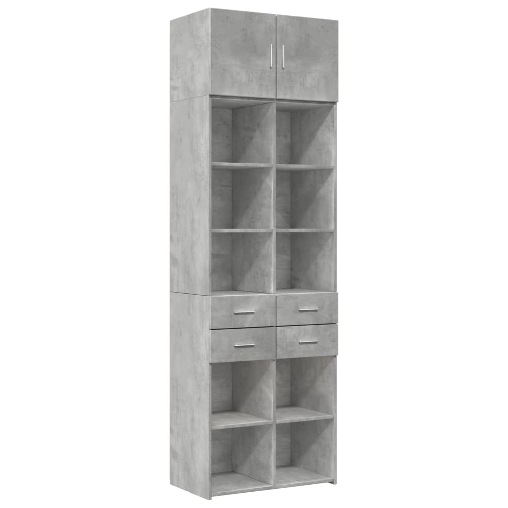 Skap Betonggrå 70x42,5x225 cm