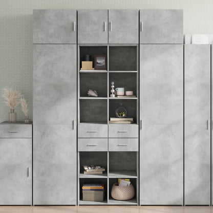 Skap Betonggrå 70x42,5x225 cm